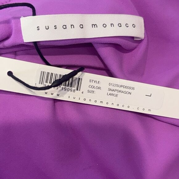 NWT Susana Monaco Open Back Maxi Dress in Snapdragon Large Revolve - Picture 11 of 12